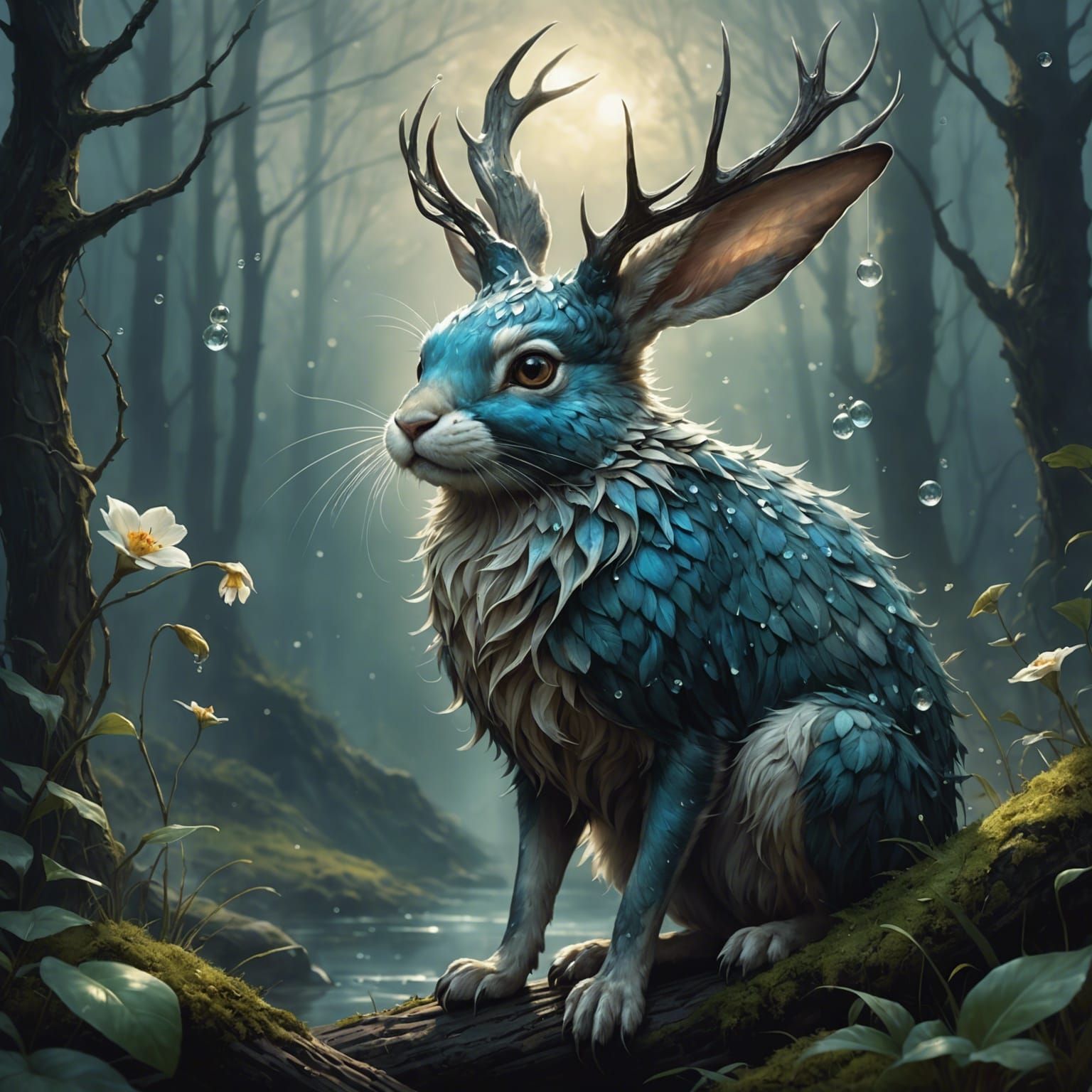 Surrealistic Painting of Dawn and Dusk Transition