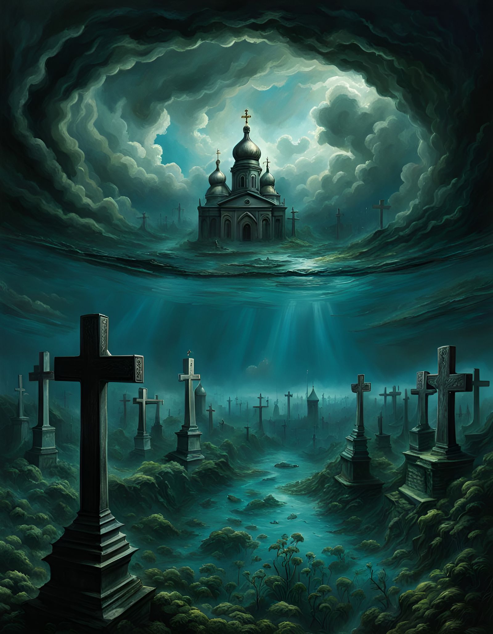 Underwater Minsk with Cornflower Meadows