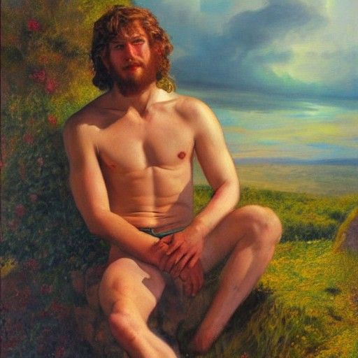 Aengus: Irish God of Love in Oil Painting