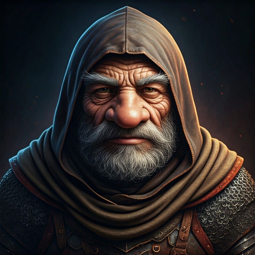 Gnarled Gnome Knight in Chain Mail