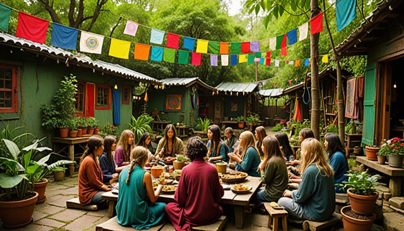 Luminous Commune Celebration in Vibrant Colors