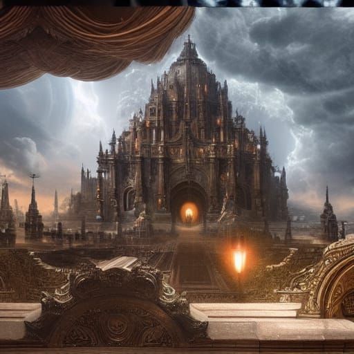 Epic Maximalist Digital Matte Painting
