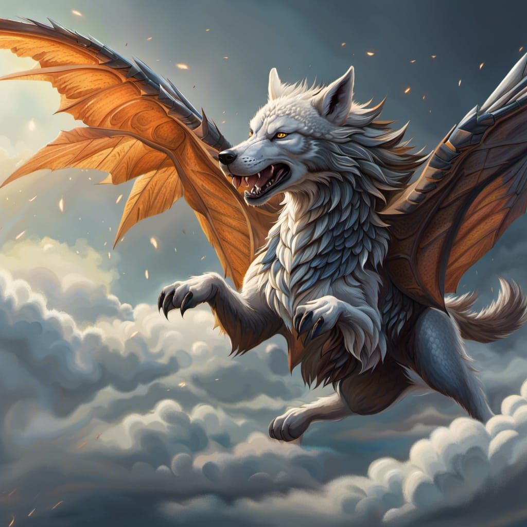 Wolf Dragon Hybrid Soaring in Flight