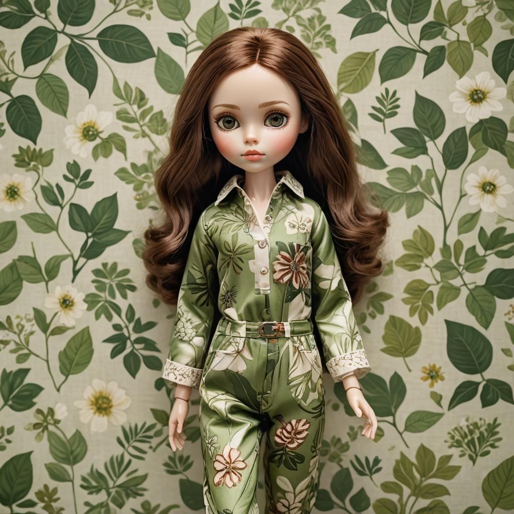 Botanical Blythe Doll Portrait in 8K Resolution