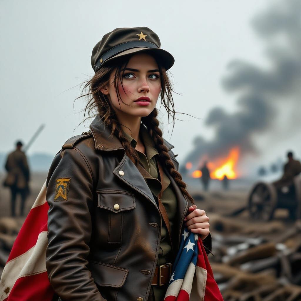 Windswept Battlefield: A Gritty Realistic Vision