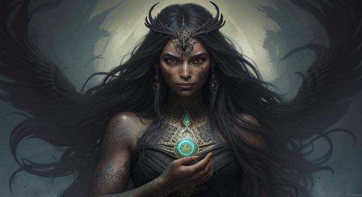 Ancient Island Deity Emerges in Ethereal Portrait