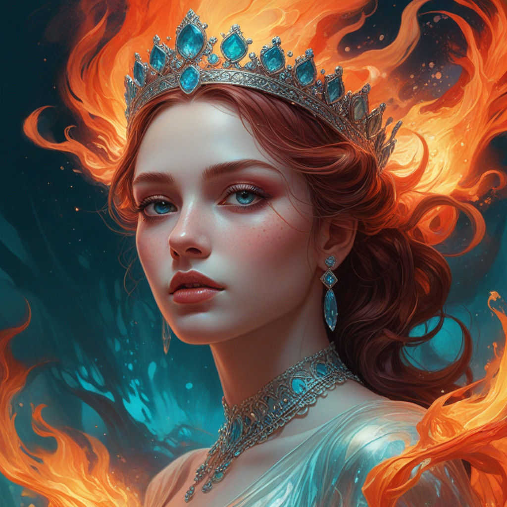 Surreal Princess and Queen in Dreamlike Portrait