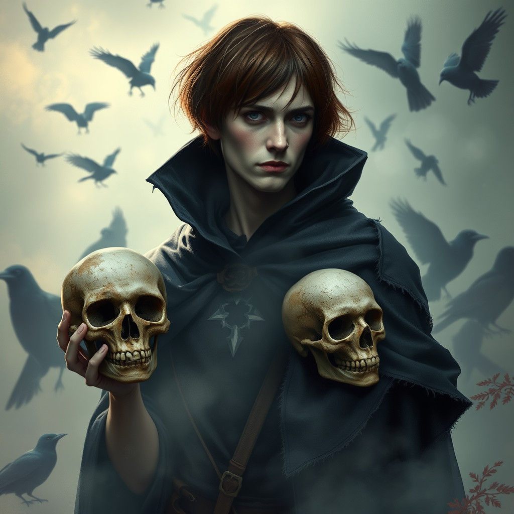 Necromancer in Ethereal Realm, Dark Fantasy Art