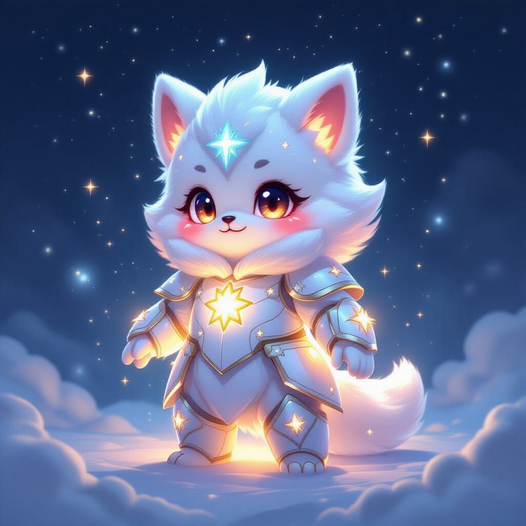 Radiant Guardian Starfluff in 2.5D-2.7D Hybrid Style