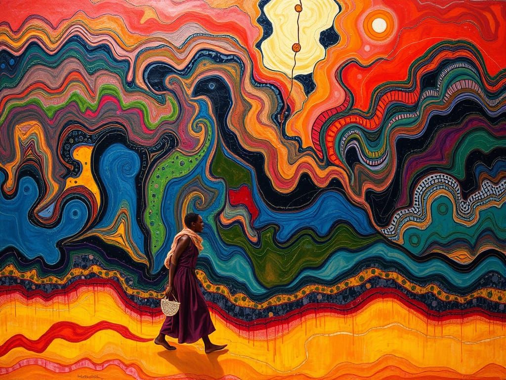 Ethereal Fine Art Masterpiece in Thick Liquid Paint