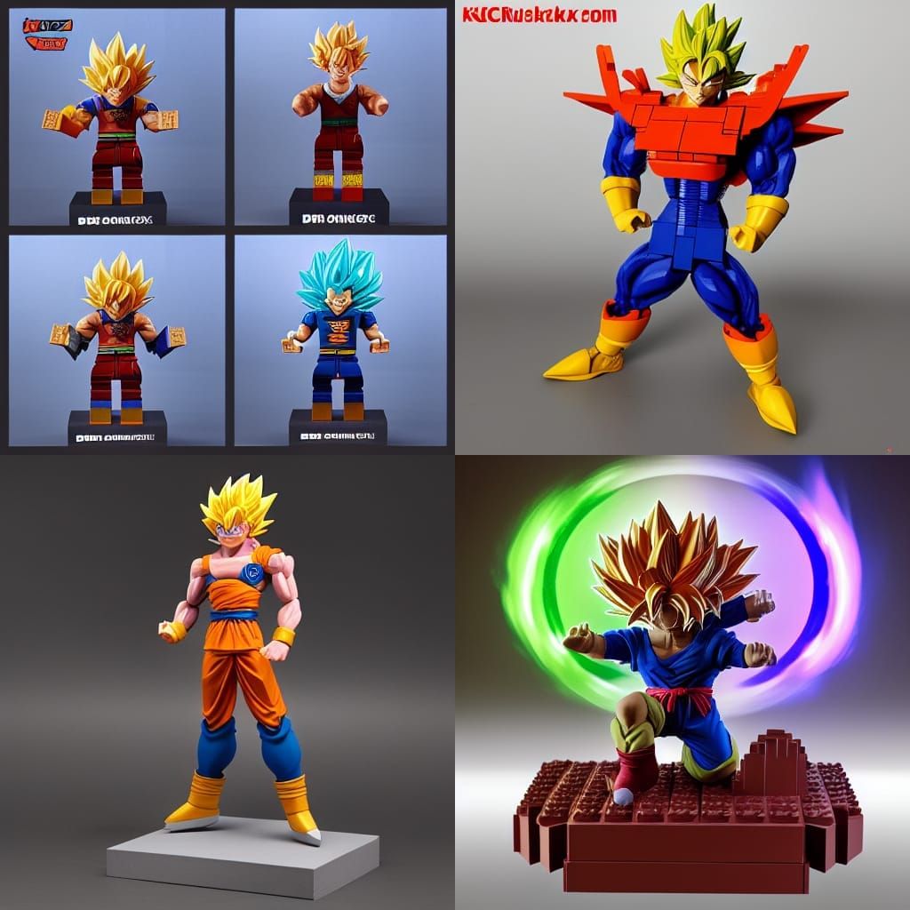 Dragon Ball Z Action Scene as Digital Painting