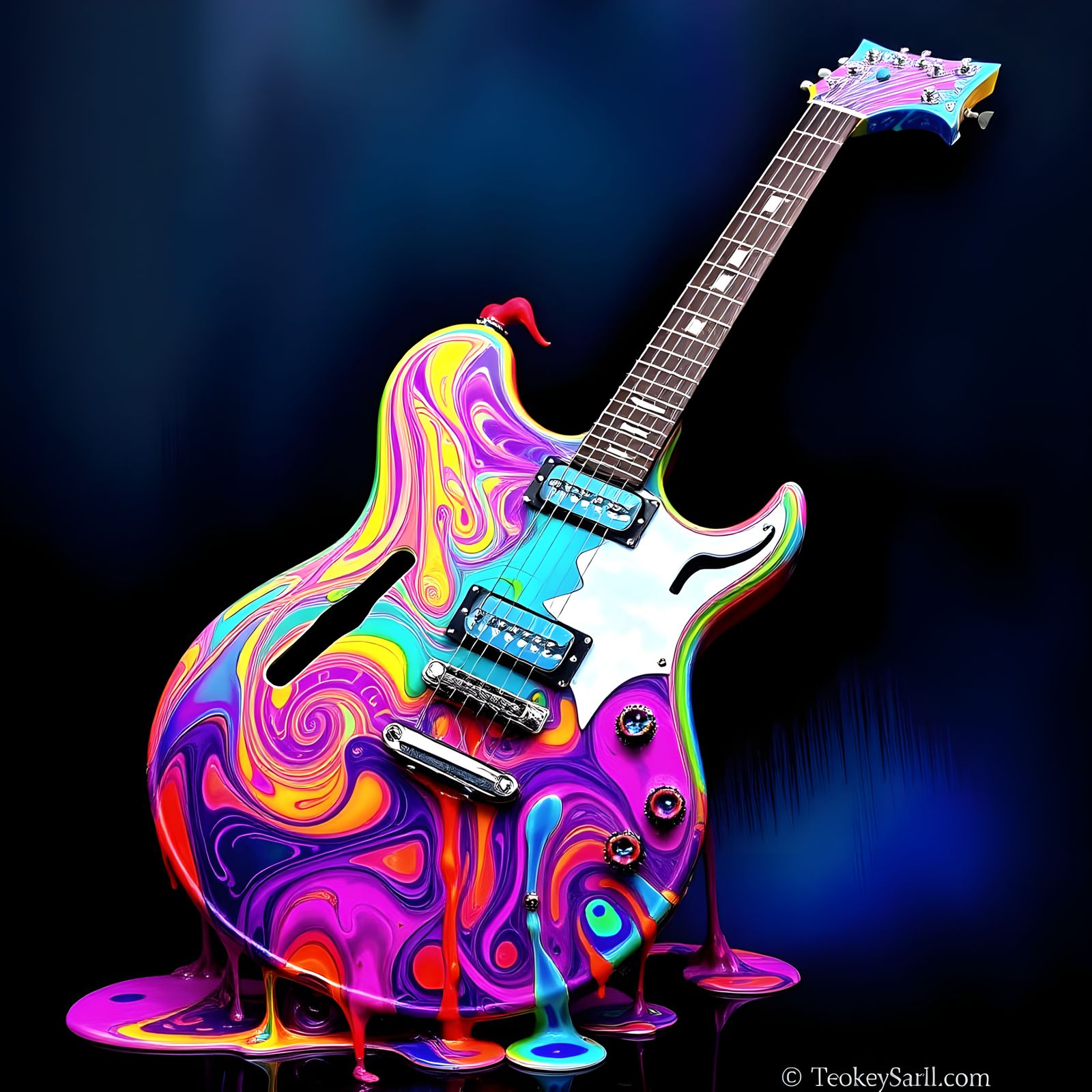 Psychedelic Guitar Melts in a Sea of Oozing Oil