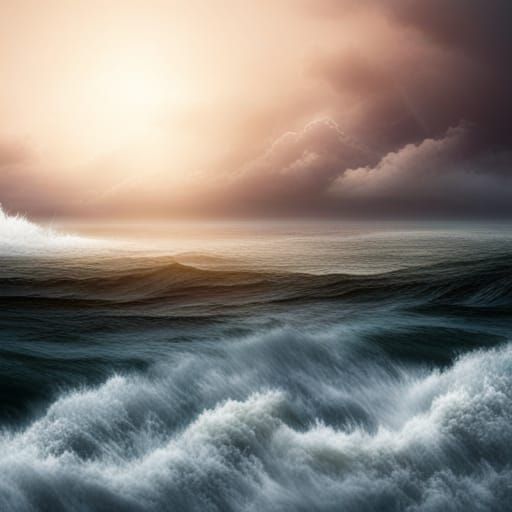 Epic Storm at Sea with Lightning