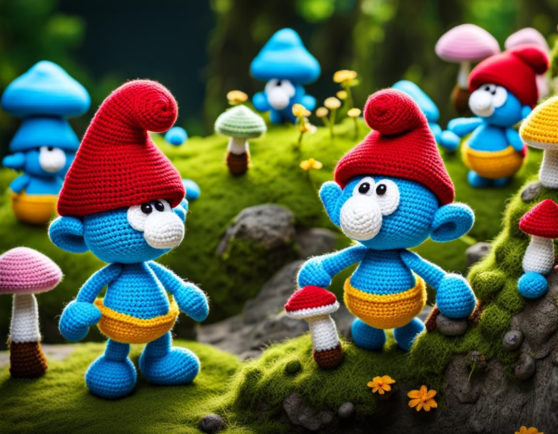 crochet smurfs