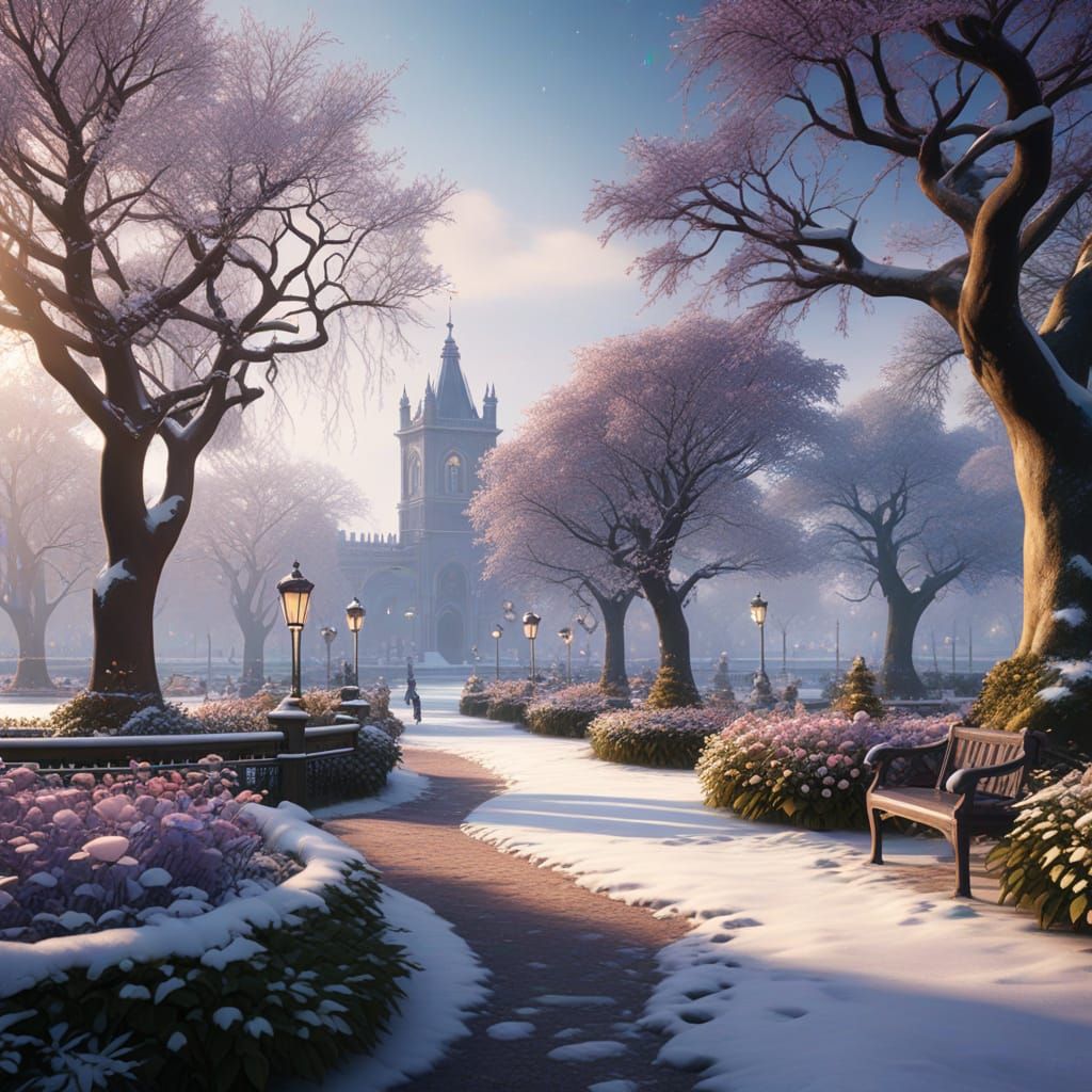 Winter in Hyde Park: A Fantasy Concept Art