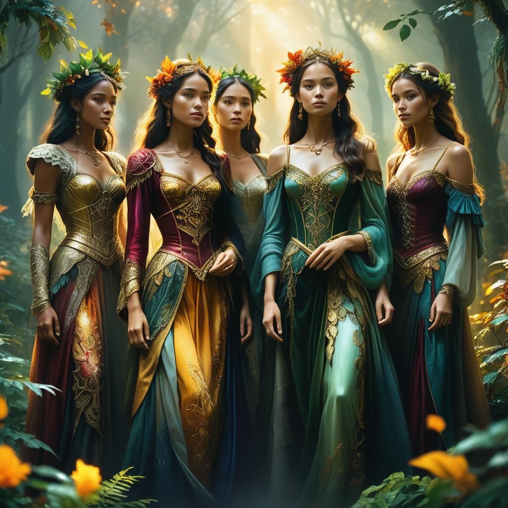 Four Seasons Fantasy Art Deco Concept