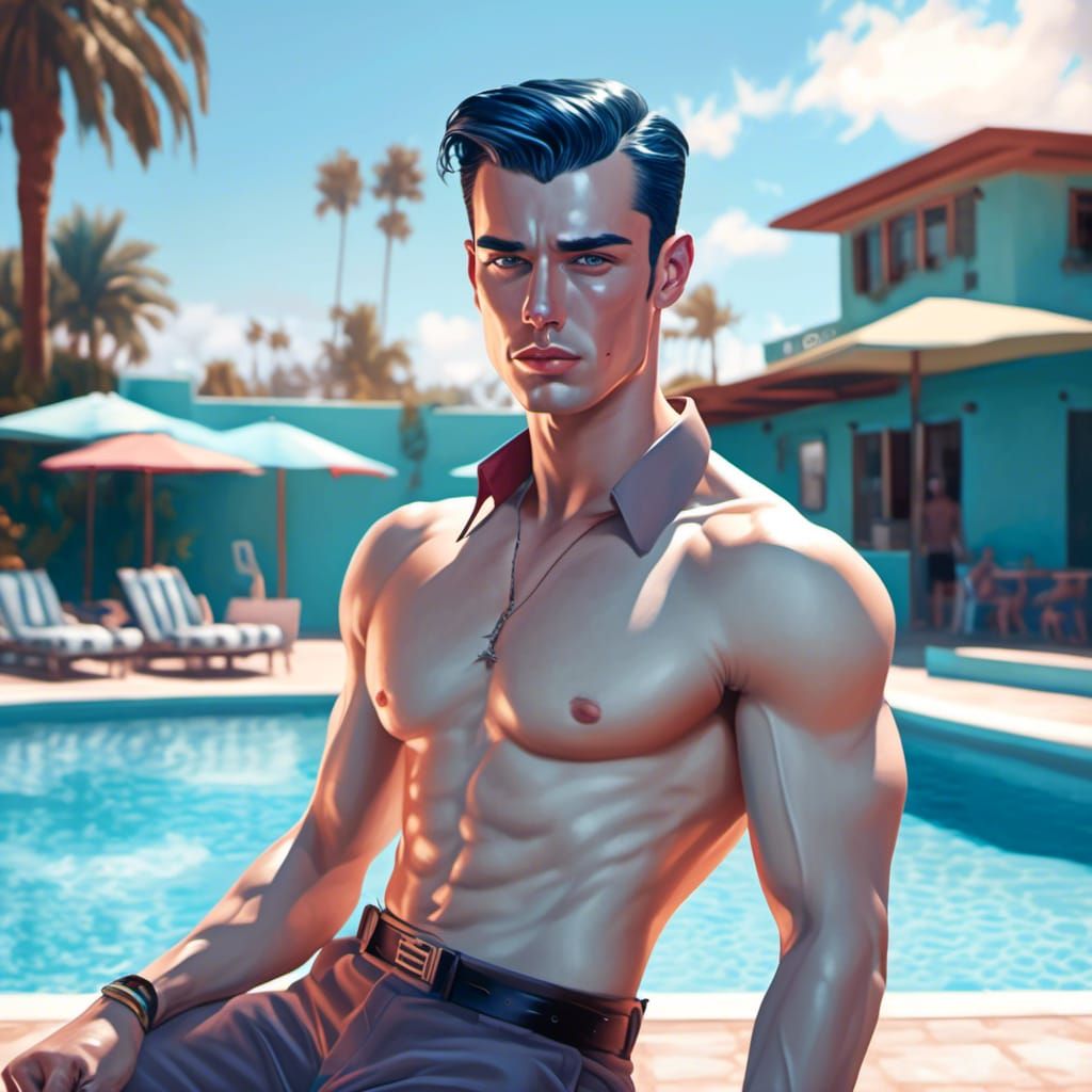 Retro 1950s Android Backstage at Nightclub