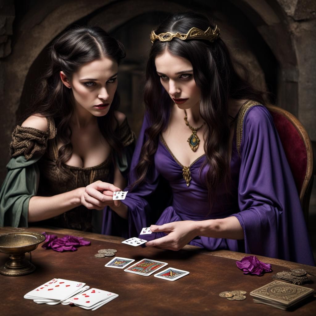 Medea and Morgana Le Fay Card Game
