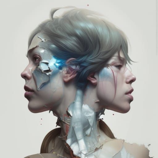 Dissociative Identity Disorder: Shattered Mind Portrait