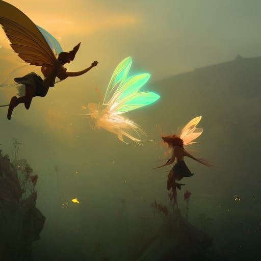 A flock of Flying Fairies.