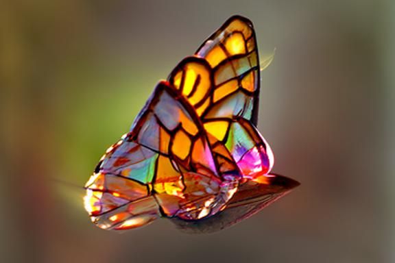 Crystal Butterfly in Sunlight
