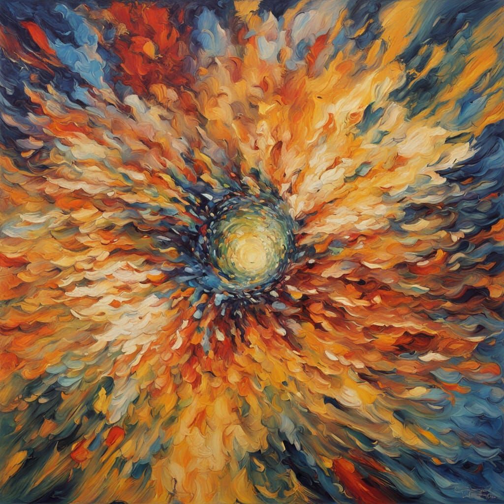 Mind Maps Explosion of Ideas Neo-Impressionism Oil Painting