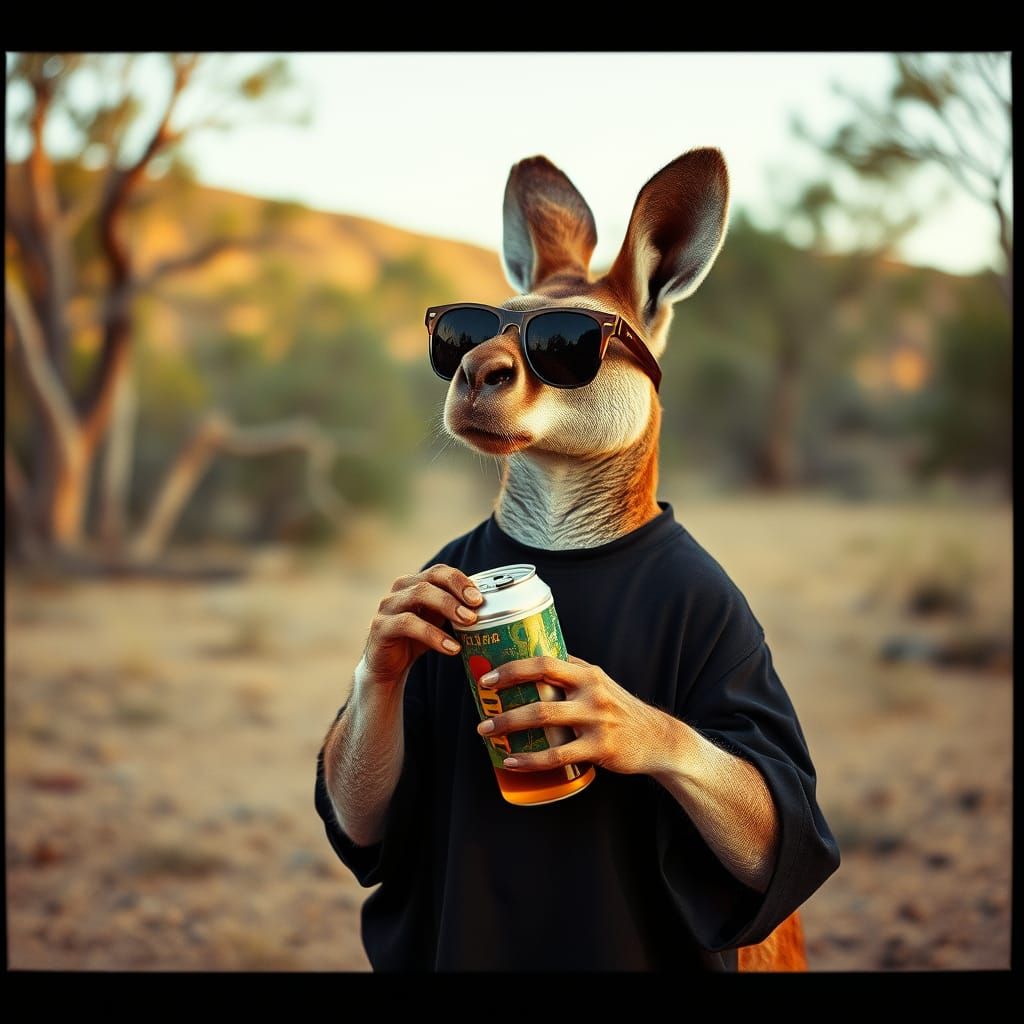 Kangaroo in Australian Wilderness Film Still
