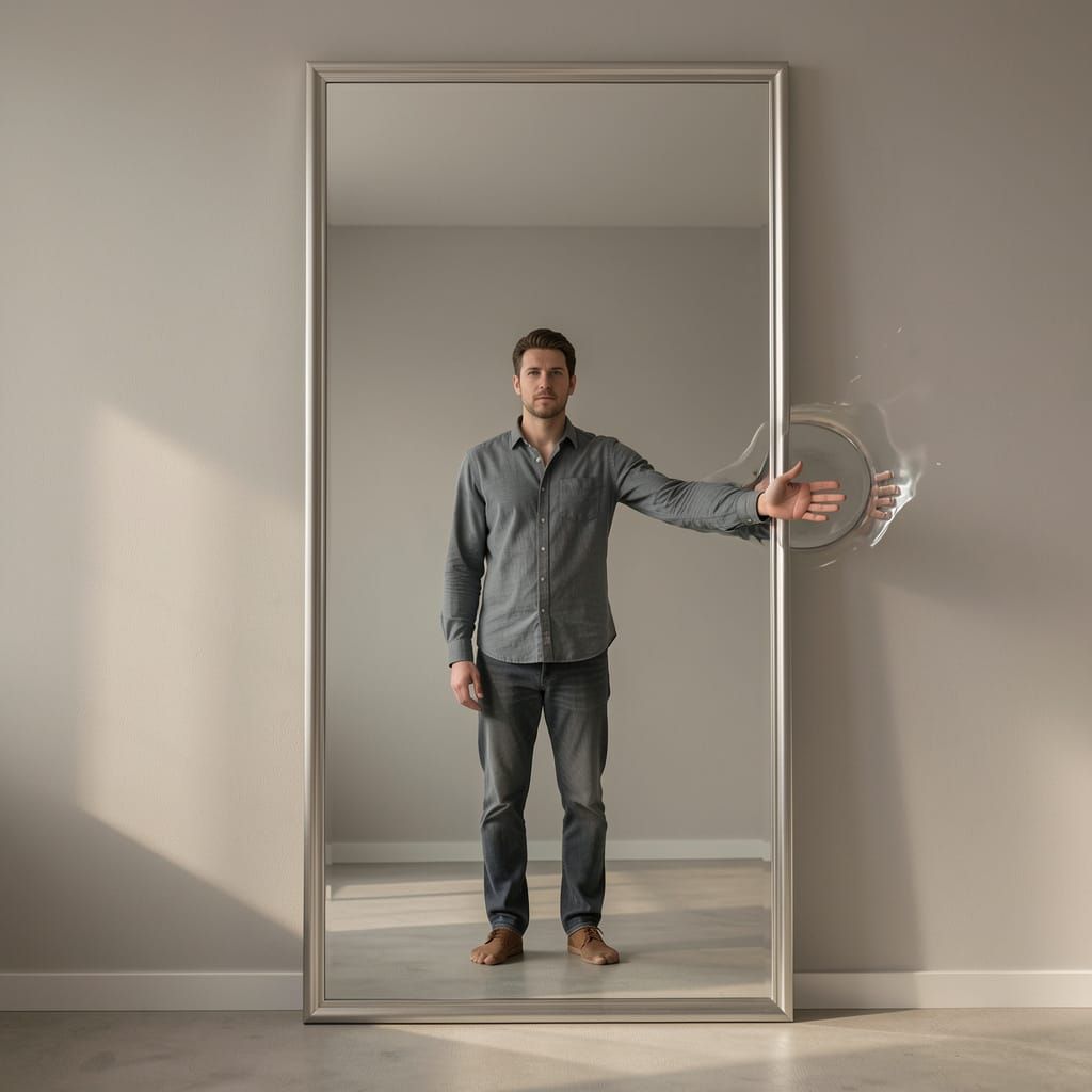 Surreal Mirror Anomaly in Minimalist Interior