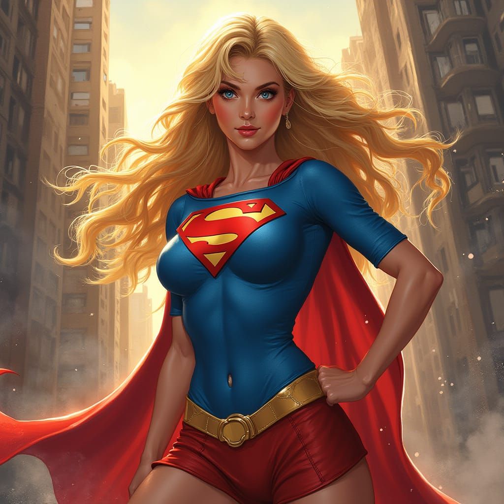 Supergirl in Simon Bisley's Distinctive Comic Book Style