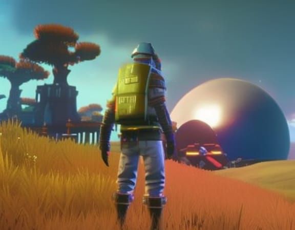 Dramatic Dark Sky Landscape with Raytracing