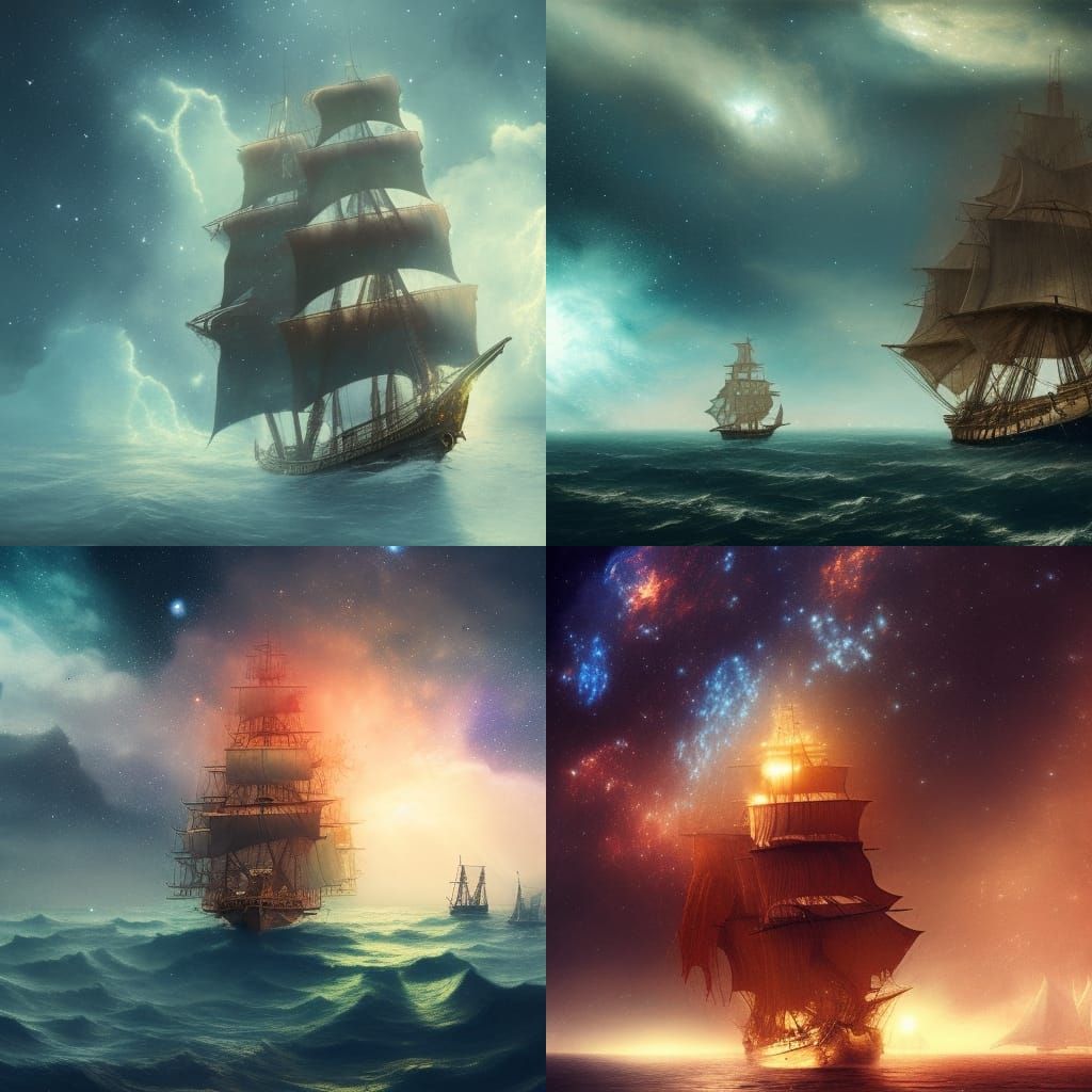 Gilded Age Pirate Ship Sails the Cosmos