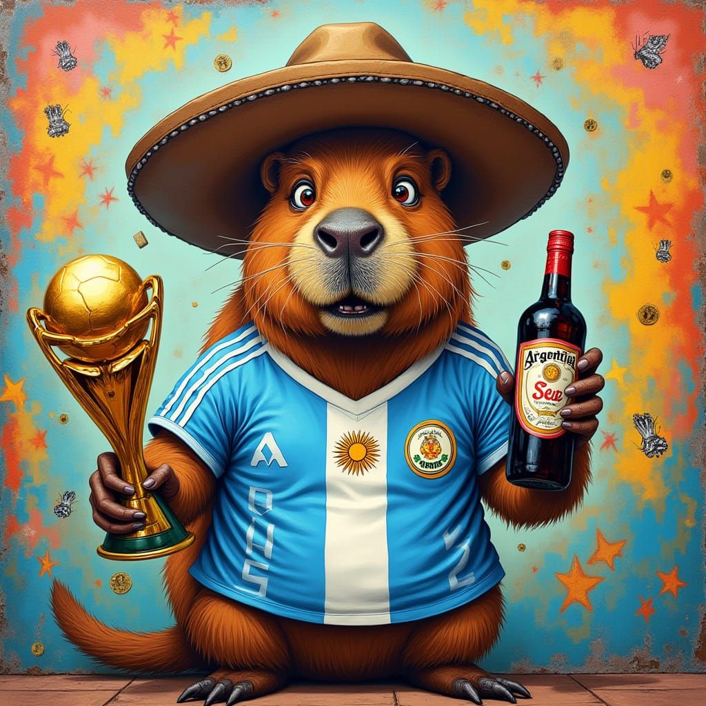 Argentina Celebrates with Capybara in Gaucho Gear