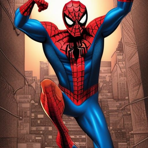 Spiderman Comic Book Art Illustration
