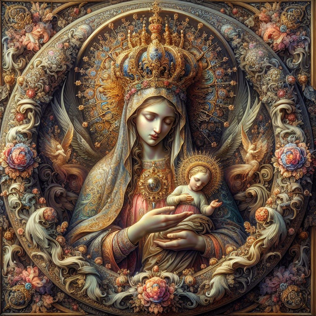 Holy Mary in Renaissance Religious Style