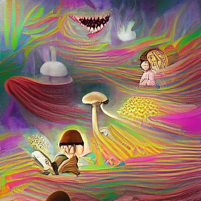 Enchanted Mushroom House in Fantasy Forest