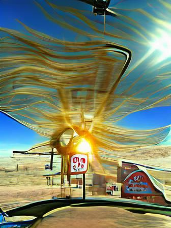 Route 66: Wind, Sunshine, and Volumetric Light