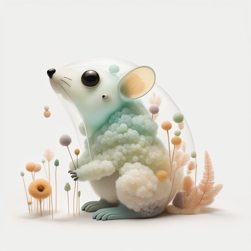 Cute Alien in Resin, Nursery Art Style