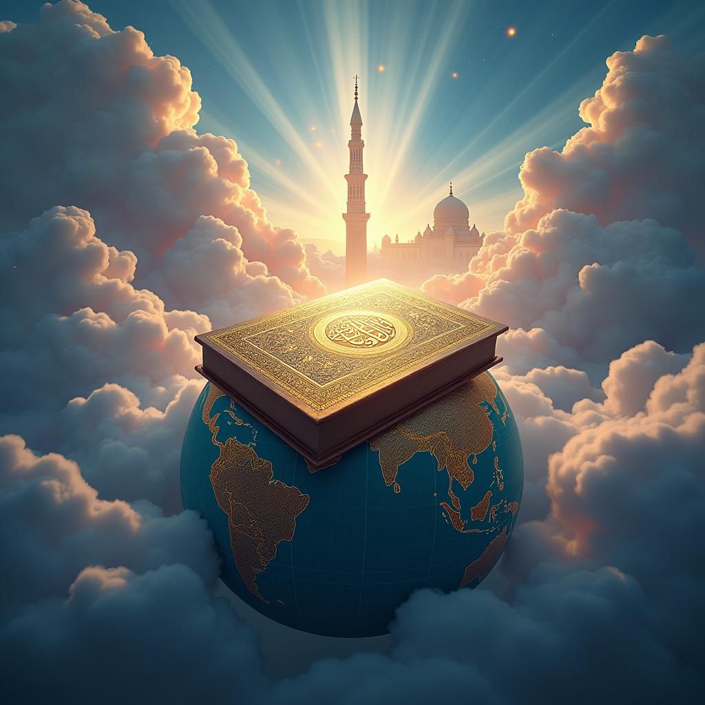 Online Quran Academy Logo in Digital Art Style