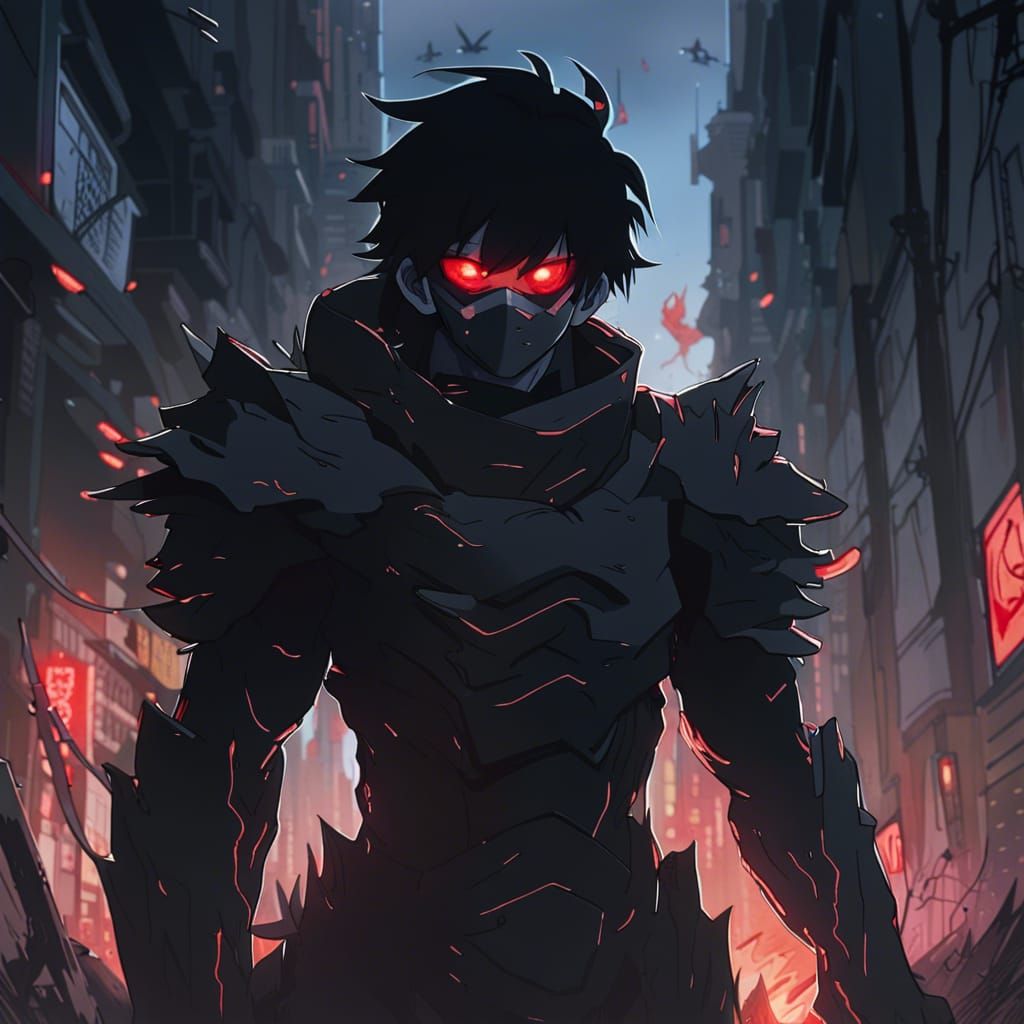 Dark Lord in Ruined City, Studio Ghibli Style