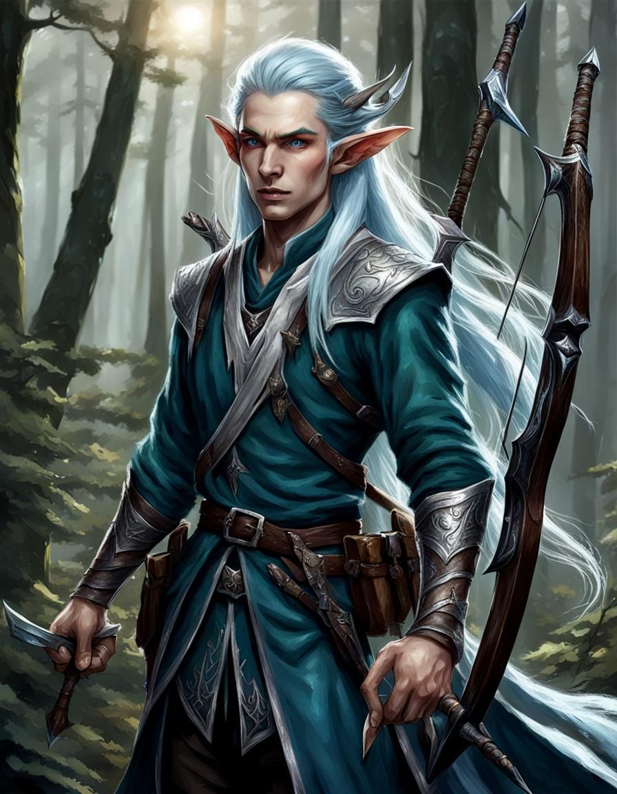 Elven Forest Ranger with Longbow