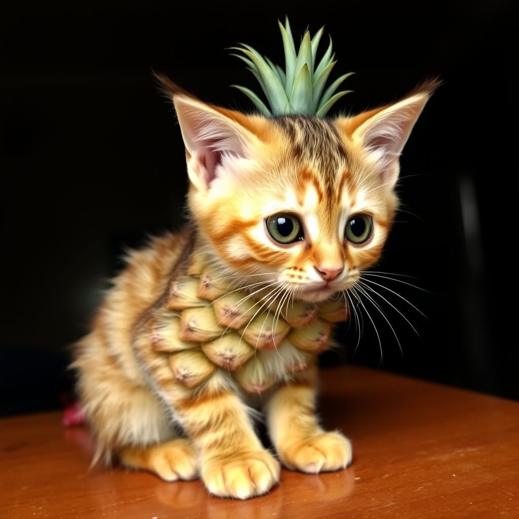 Pineapple cat hybrid.
