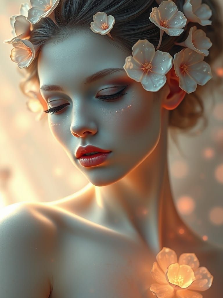 Ethereal Beauty in Dreamlike Bloom