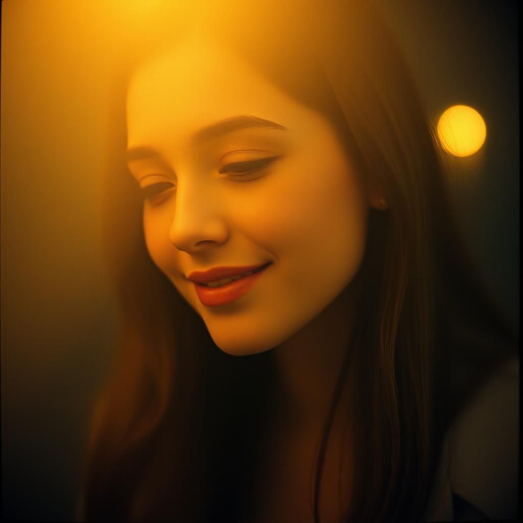 Intimate Portrait with Golden Tones and Cinematic Aesthetic