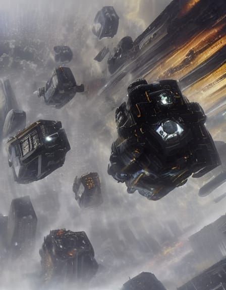 Futuristic Cityscape Digital Matte Painting