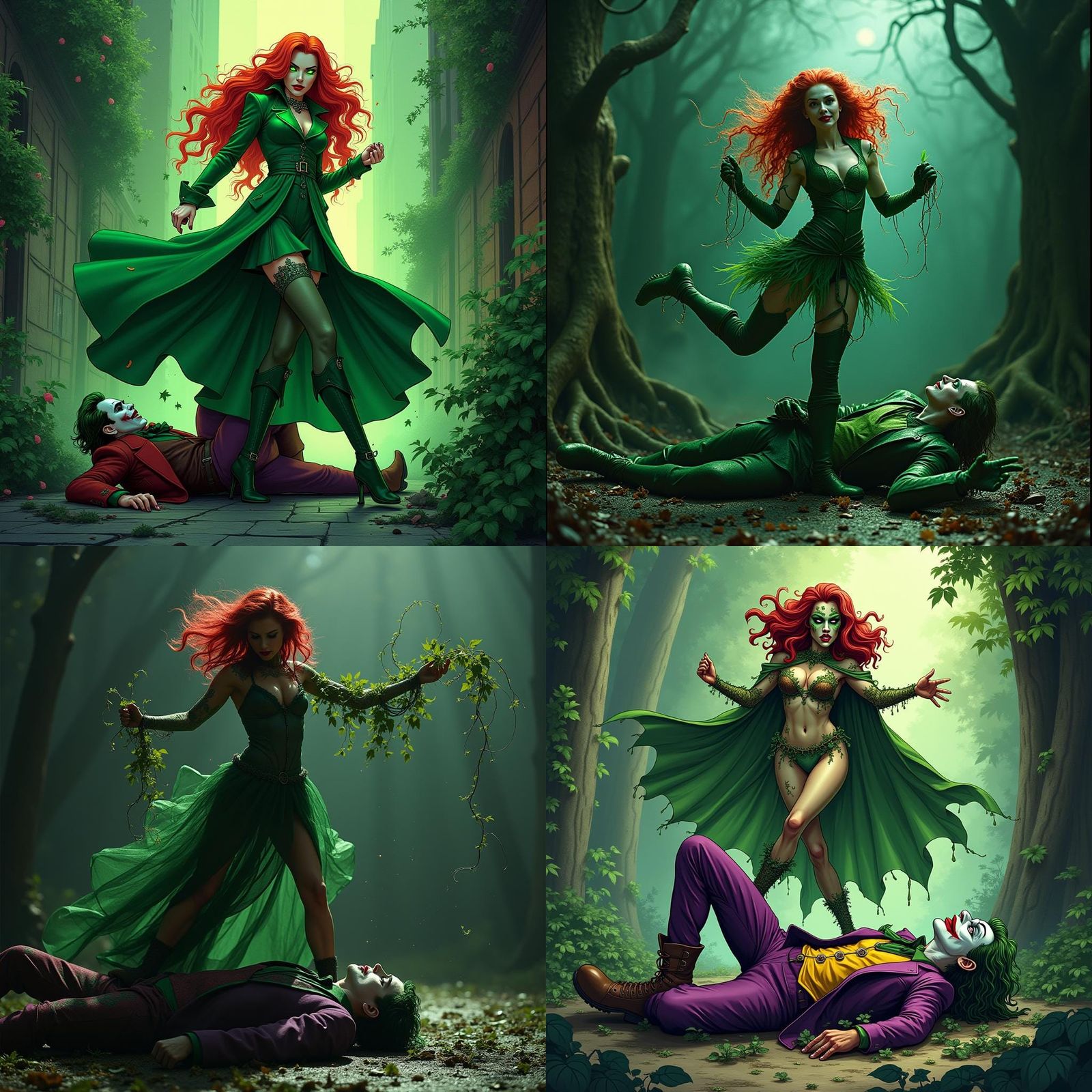 Poison Ivy Confronts Joker: A Cinematic Showdown