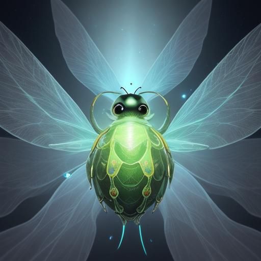 Bioluminescent Parasitic Bee in Digital Matte Painting