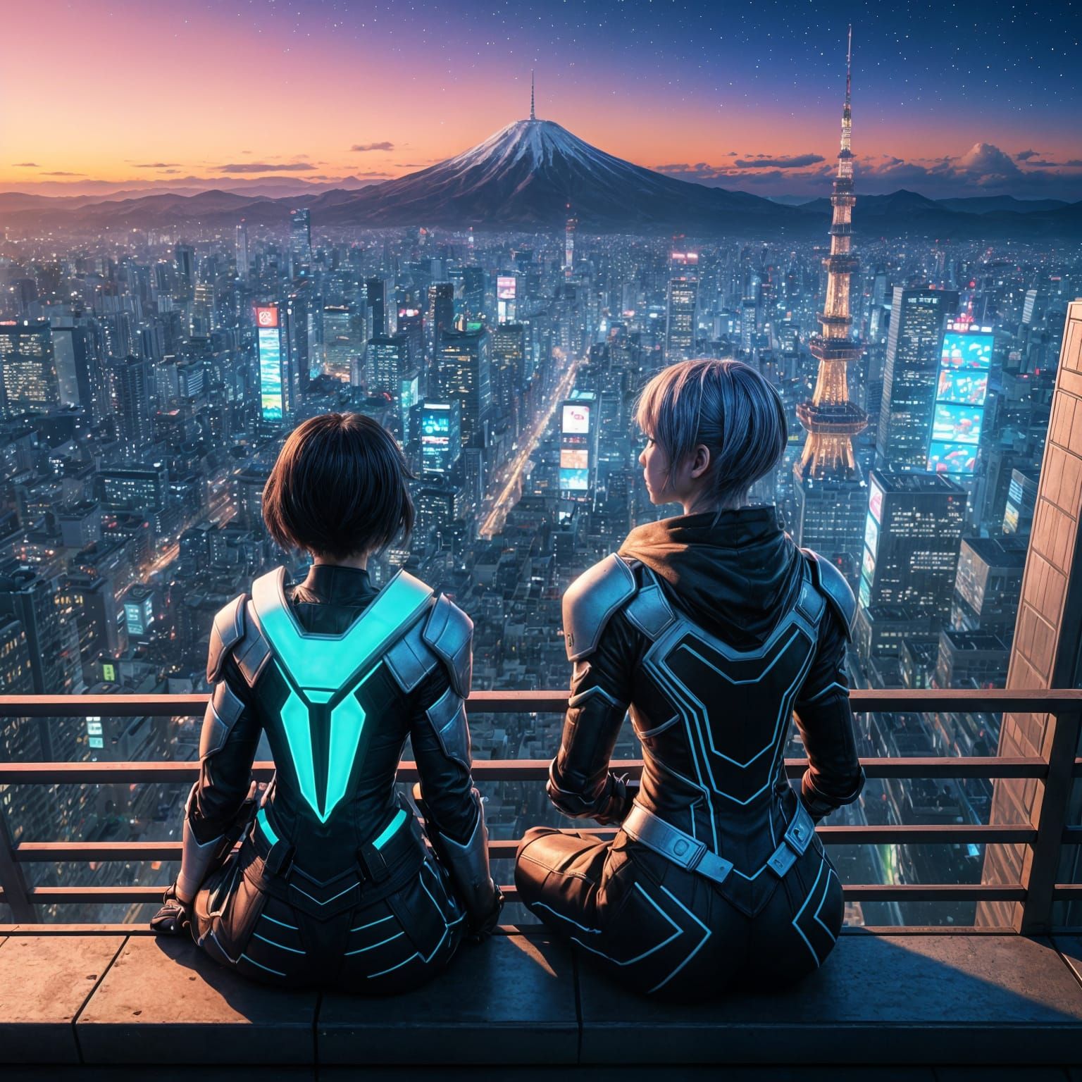 Japanese Female Superhero and Daughter Embrace Tokyo's Vibra...