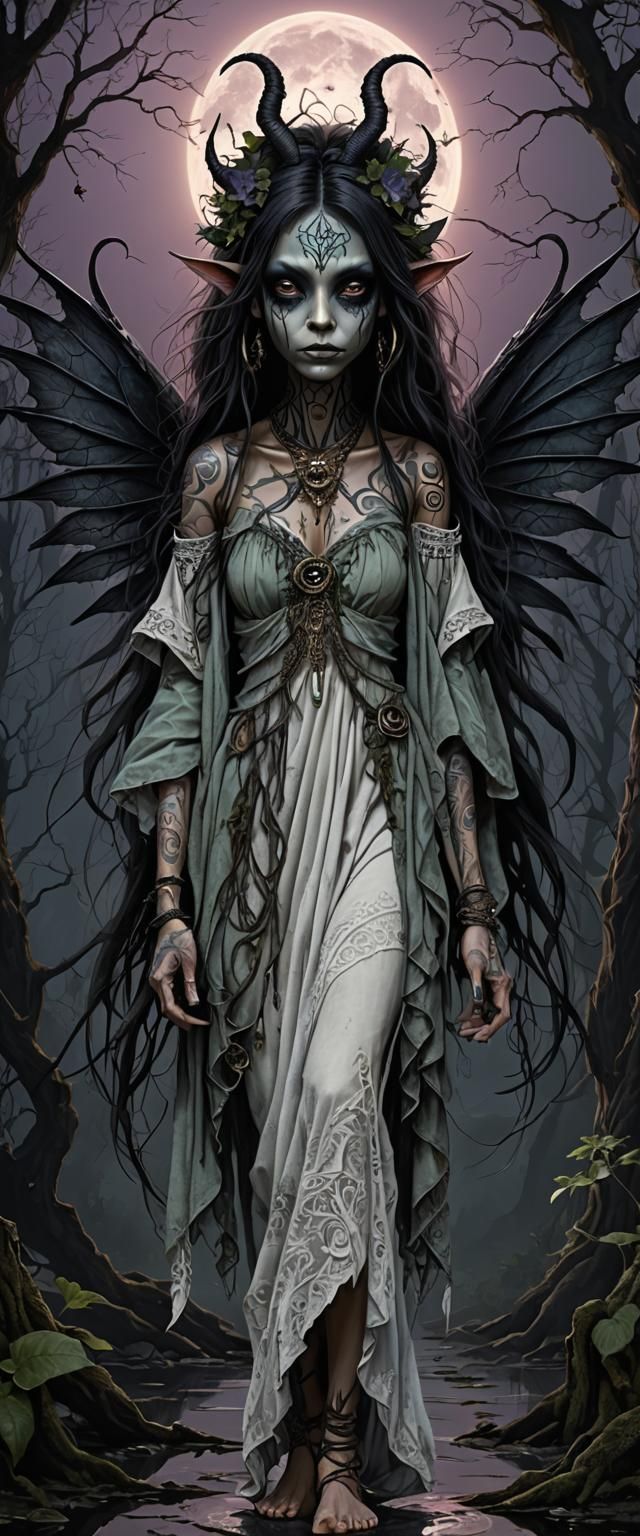 Mystical Gremlin in Twilight Forest Digital Art