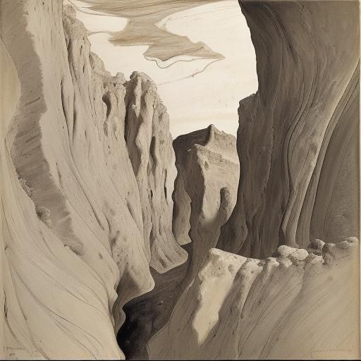 Vampire Napoleon in Desert Canyon, Expressionist Style