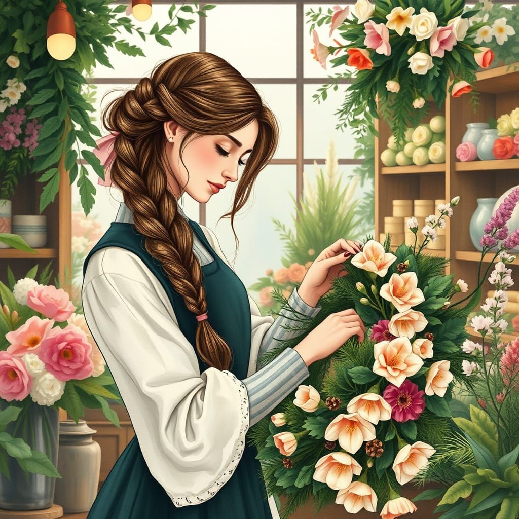 A Young Florist Weaves Winter Wreaths in Elegant New York Bo...